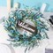 24inch Artificial Blue Forsythia Spring Flower Wreath for Front Door